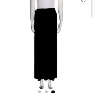 GUCCI VINTAGE MIDI WRAP BLACK SKIRT